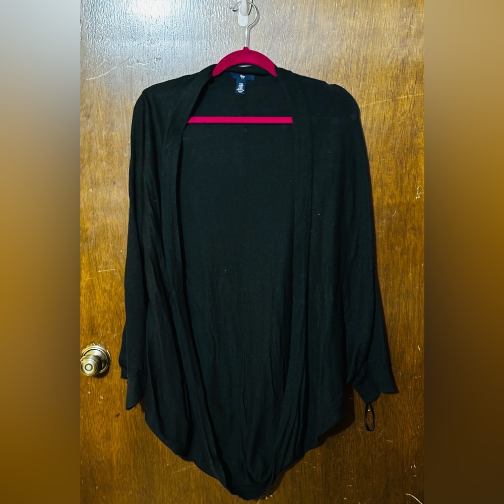 GAP Black Cardigan Sweater Lightweight Knit